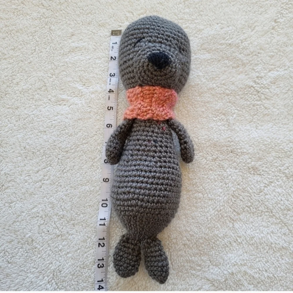 Soul T. Seal Crochet Plushie 13 Inches, Christmas Stocking Ready